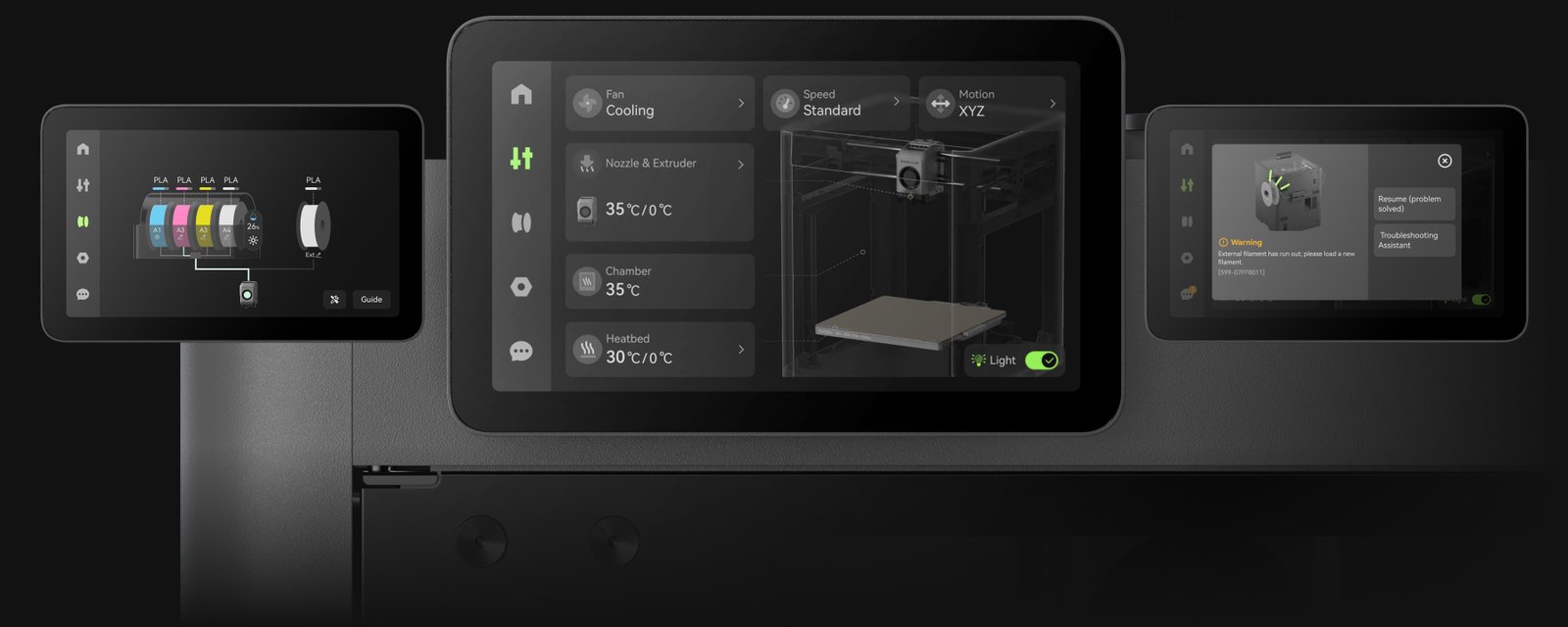 Pantalla táctil de 5 pulgadas con la interfaz de segunda generación de la Bambu Lab P2S