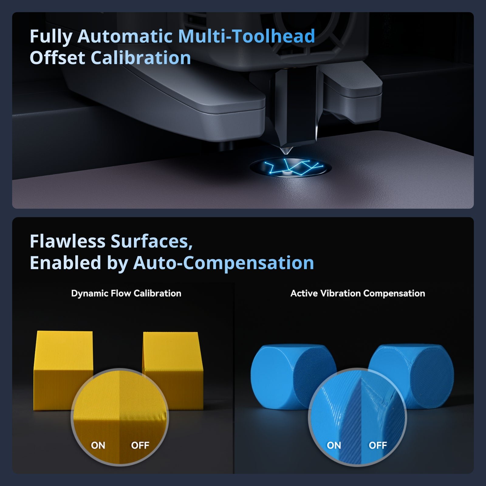 Calibración automática de cabezales de la Flashforge Creator 5