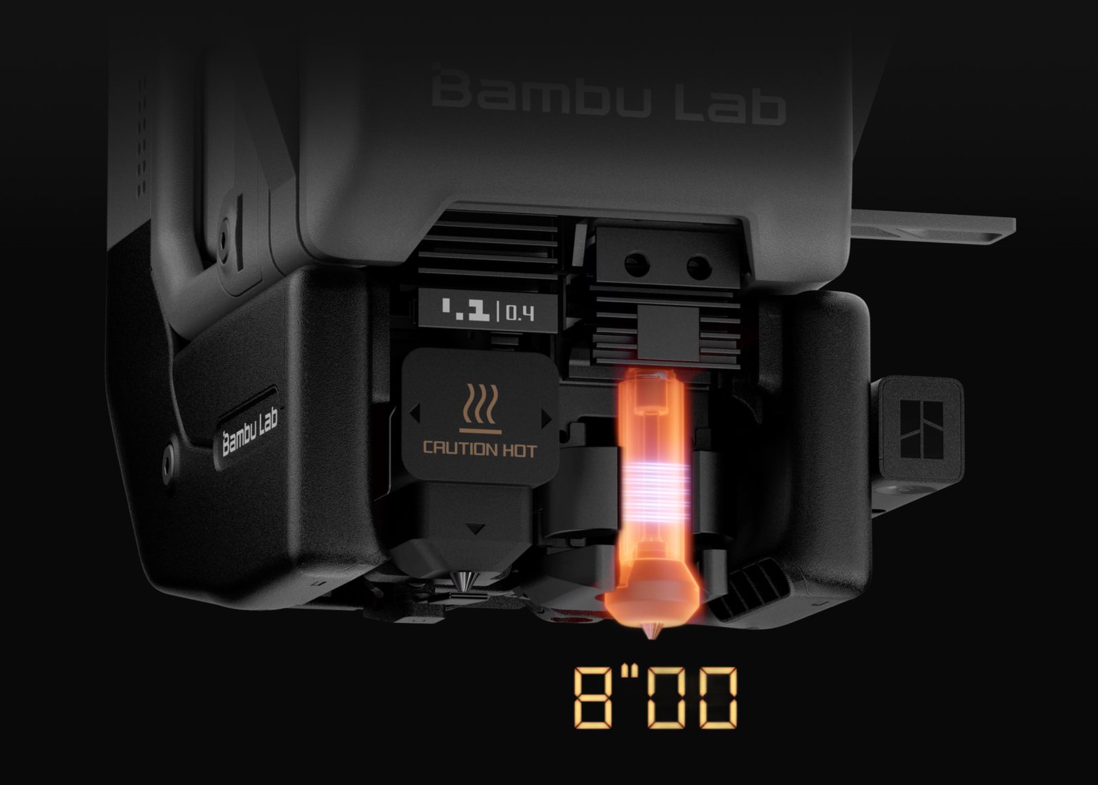 Calentamiento por inducción de la Bambu Lab H2C